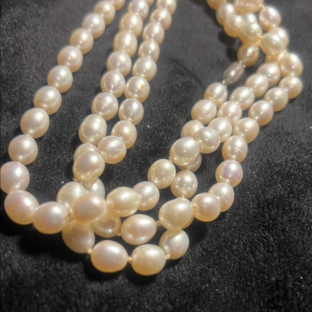 Elegant Pearl Necklace— Real Pearls